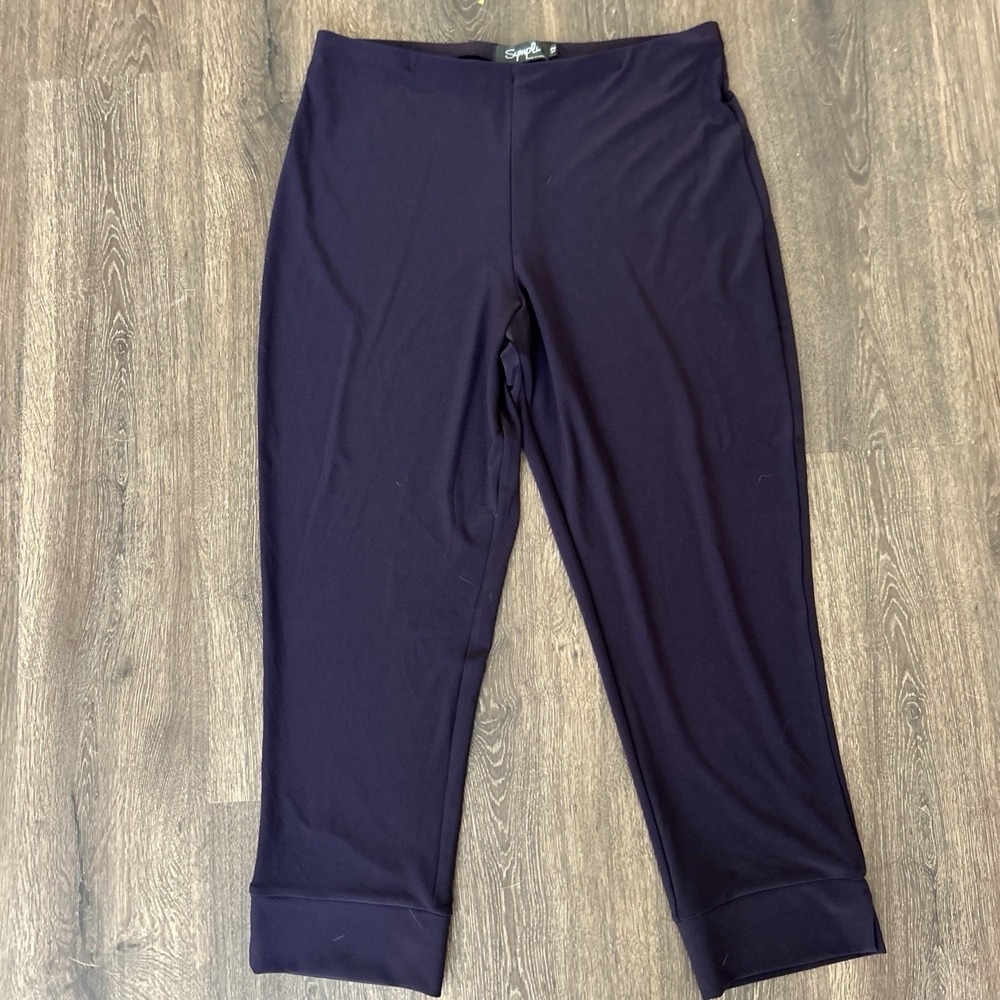 Sympli‎ Women's Size 12 Relaxed Straight Leg Ankle Pants Lagenlook Minamalist